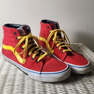 Vans sk8 high red custom SONIC HEDGEHOG
